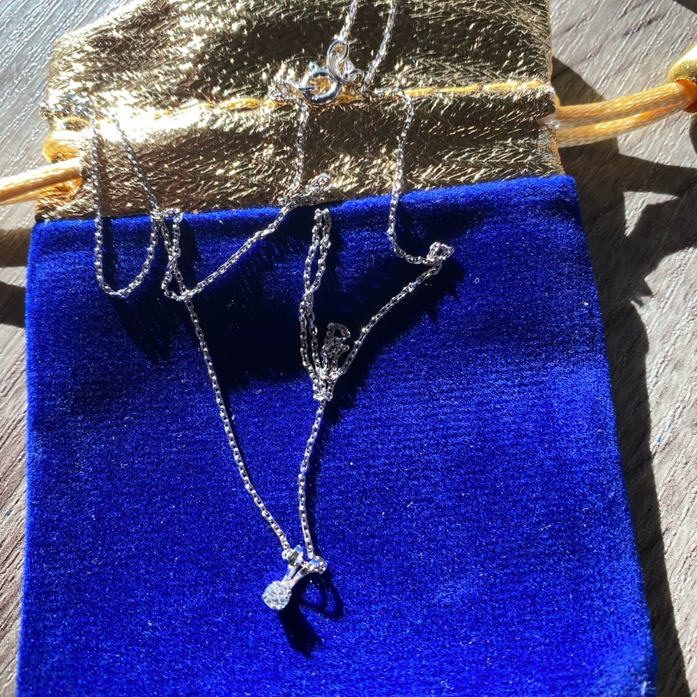 1/10ct diamond necklace with 18 inch chain